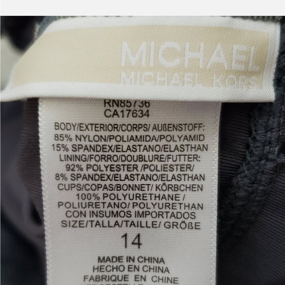 Michael Kors Charcoal Ruffle Swimsuit - Picture 3 of 6